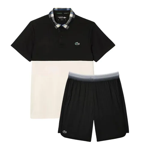 Bộ Quần Áo Nam Lacoste Men’s Tennis Colourblock DH7267 TPI/GH3150 10 258 Màu Đen Kem