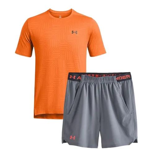 Bộ Quần Áo Pickeball/Tenis Under Armour Tech Vent Màu Cam Xám Size S (Form Âu)