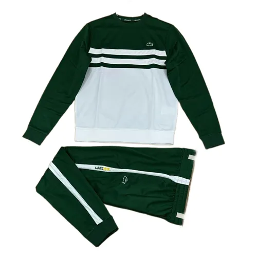 Bộ Thể Thao Nam Lacoste Tennis Sportsuit Stripe Green And White Màu Xanh Phối Trắng Size 3