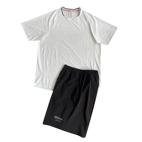 Bộ Thể Thao Nam Wilson Tennis/Pickleball Court Style Màu Đen Trắng Size S