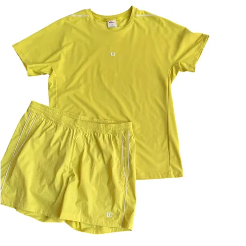 Bộ Thể Thao Nam Wilson Tennis/Pickleball Court Style Màu Vàng Size S