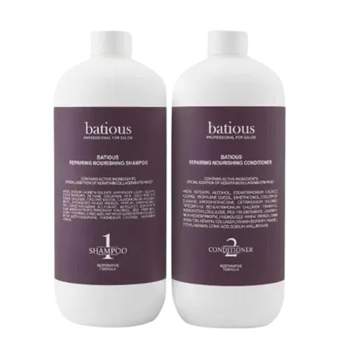 Cặp Dầu Gội + Dầu Xả Phục Hồi Đa Tầng Batious Repairing Nourising Màu Tím (2 x 960ml)