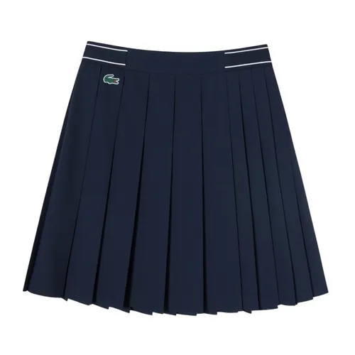Chân Váy Xếp Ly Nữ Lacoste Golf Mid-Length Pleated Skirt JF708E 54G HDE Màu Xanh Navy