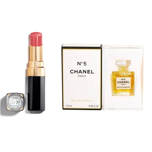 Combo Son Dưỡng Chanel Rouge Coco Flash  90 Jour Màu Hồng Cao Đào + Nước Hoa N5 EDP 1.5ml