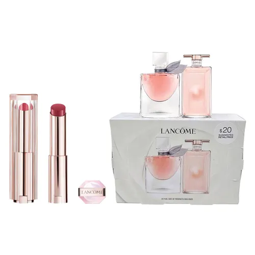 Combo Son Dưỡng Lancôme Lip Idôle Squalane 30 Lisa's Coral Glow Màu Hồng San Hô + Set Nước Hoa Mini Nữ Lancôme La Vie Est Belle EDP 4ml + Idole EDP 5ml