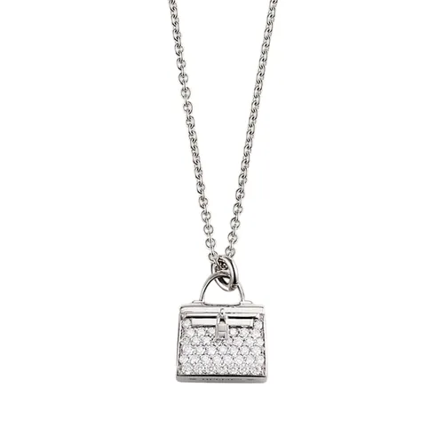 Dây Chuyền Hermès Amulettes Kelly Pendant H121314B 00 Màu Bạc
