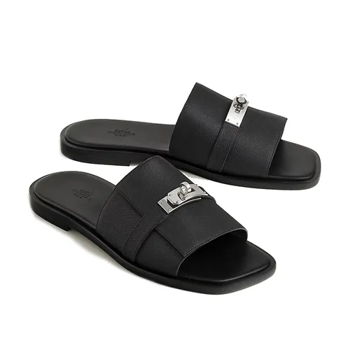 Dép Hermès HM Gabriel Sandal Noir Màu Đen Size 41