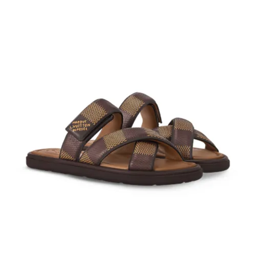 Dép Louis Vuitton LV Venice Mule Brown 1ACRJH Màu Nâu Size 40