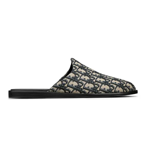 Dép Sục Nam Dior Indior Mule Black Grey Màu Đen Xám Size 41