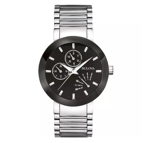 Đồng Hồ Nam Bulova Quartz 96C105 Màu Bạc Đen