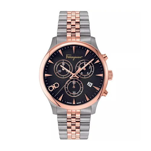 Đồng Hồ Nam Salvatore Ferragamo Duo Chrono Watch SFEZ00320 Màu Đen - Vàng Hồng