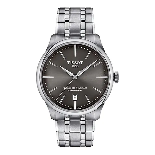 Đồng Hồ Nam Tissot Chemin Des Tourelles Powermatic 80 T139.807.11.061.00 (T1398071106100) Màu Đen Bạc