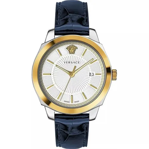 Đồng Hồ Nam Versace VEV900219 Icon Classic Watch 42mm Màu Xanh Vàng