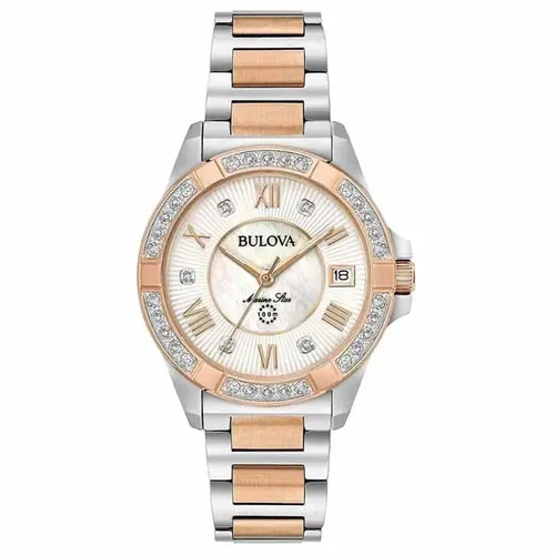 Đồng Hồ Nữ Bulova Marine Star 98R234 32mm Màu Demi (Vàng Hồng – Bạc)