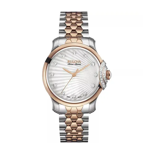 Đồng Hồ Nữ Bulova Quartz 65R164 Màu Bạc - Vàng Hồng