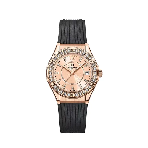 Đồng Hồ Nữ Carnival Fusion Quartz 8173L2-VH-DCS-ROSE (8173L2) Màu Đen