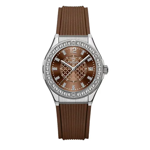 Đồng Hồ Nữ Carnival Fusion Quartz 8173L2-VT-DCS-N (8173L2) Màu Nâu Bạc
