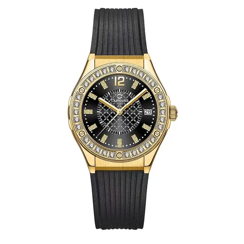Đồng Hồ Nữ Carnival Fusion Quartz 8173L2-VV-DCS-D (8173L2) Màu Đen - Vàng