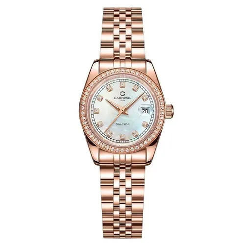 Đồng Hồ Nữ Carnival Watch 8131L2-VH-T Màu Vàng Hồng