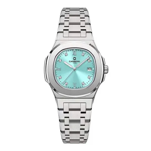 Đồng Hồ Nữ Carnival Watch 8160L-VT-XT Màu Xanh Bạc