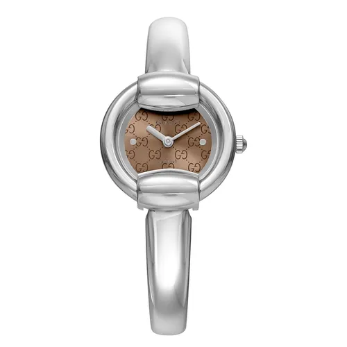 Đồng Hồ Nữ Gucci 1400 Brown Dial Watch YA014514 Màu Bạc/Nâu