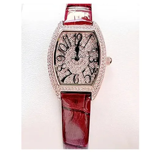 Đồng Hồ Nữ Kemil Sapphire 28mm Màu Đỏ