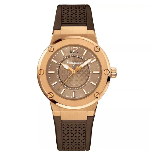 Đồng Hồ Nữ Salvatore Ferragamo F-80 SFIG020019 Ladies Watch 33mm Màu Nâu/ Vàng Hồng