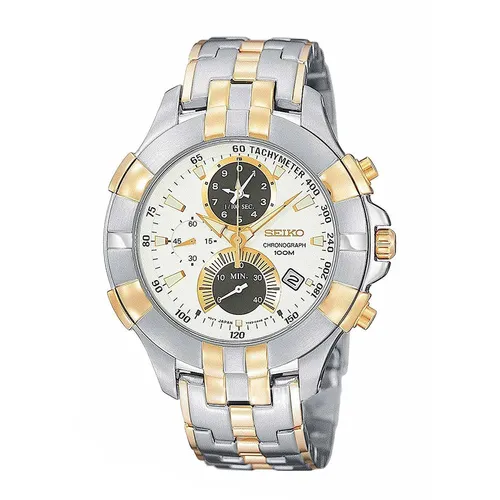 Đồng Hồ Nam Seiko Chronograph Watch SPC012 Màu Vàng - Bạc