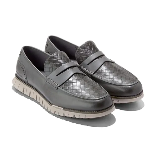 Giày Lười Nam Cole Haan Zerogrand Remastered Penny Loafers Màu Xám Khói Size 40