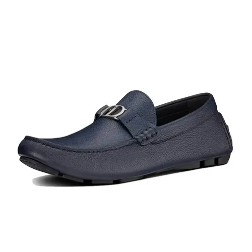 Giày Lười Nam Dior Loafer Moca Odéon Màu Xanh Navy Size 39.5