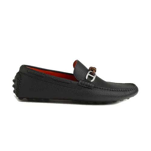 Giày Lười Nam Hermès Alessandro Loafer Noir Màu Đen Size 42