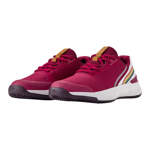 Giày Pickleball/Tennis Nữ Wilson Intrigue Pro Omni Tennis Club Beaujolasis/White/Plum WRS337500 Màu Đỏ Size 37