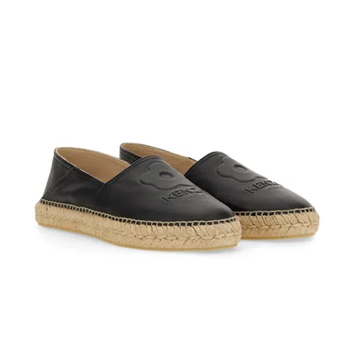 Giày Slip-On Nam Kenzo Boke Flower 2.0 Leather Espadrilles Black FE52ES021L78-99 Màu Đen Size 39