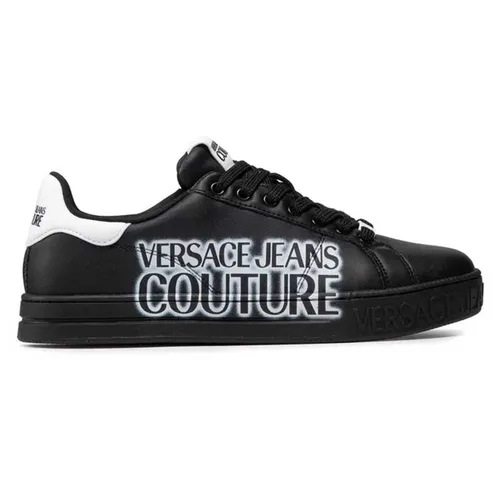 Giày Thể Thao Versace Jeans Couture Leather Shoes Màu Đen Size 39