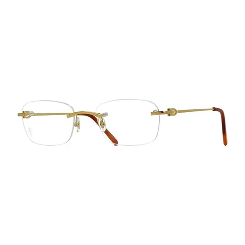 Gọng Kính Unisex Cartier Eyeglasses Gold CT0050O 001 Màu Vàng Gold