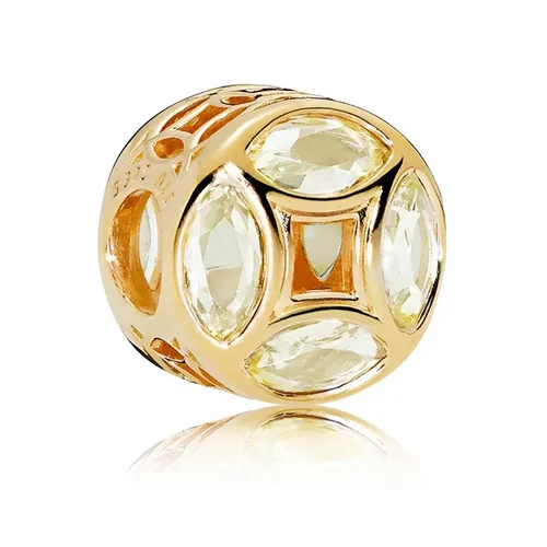 Hạt Vòng Charm Pandora Shine Good Fortune Coin Charm 767821CSY Màu Vàng Gold