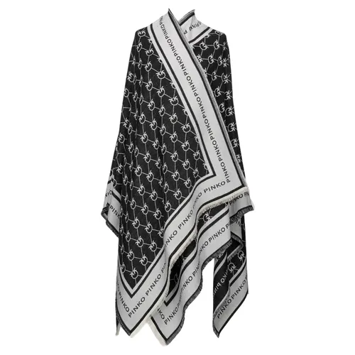 Khăn Choàng Nữ Pinko Jacquard Effect Stole 1G207AA0CJ Màu Đen