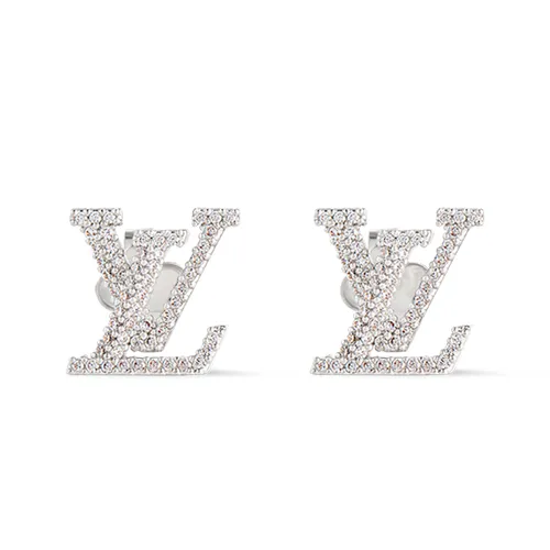 Khuyên Tai Nữ Louis Vuitton LV Iconic M00608 Màu Trắng Bạc