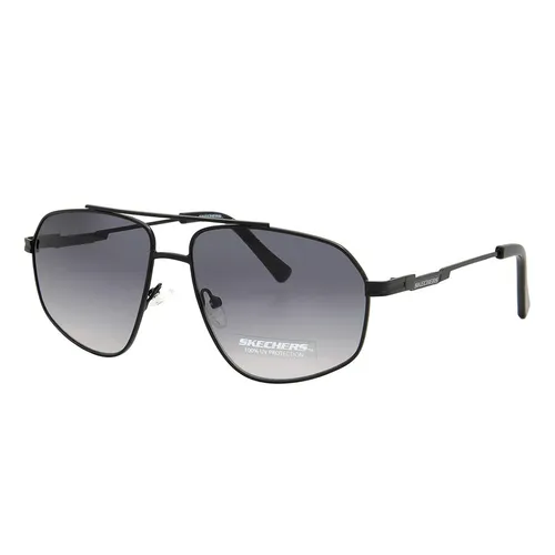 Kính Mát Nam Skechers Smoke Gradient Pilot Men's Sunglasses SE6205 02B 58 Màu Đen Xám
