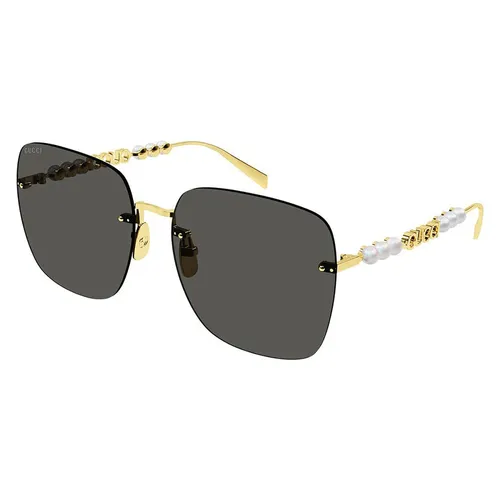 Kính Mát Nữ Gucci GG1923SA 001 Gold Dark Grey Sunglasses Màu Xám