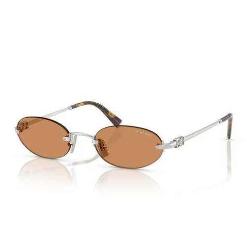 Kính Mắt Nữ Miu Miu 0MU A54S 1BC90Q Silver Brown Màu Nâu Bạc