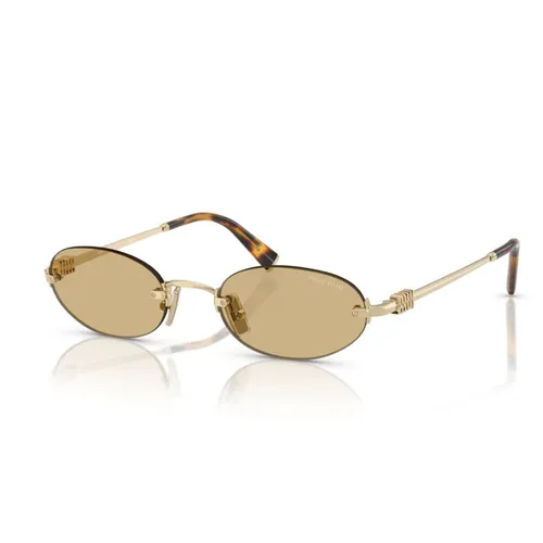 Kính Mắt Nữ Miu Miu 0MU A54S ZVN10R Pale Gold Yellow Màu Nâu Vàng