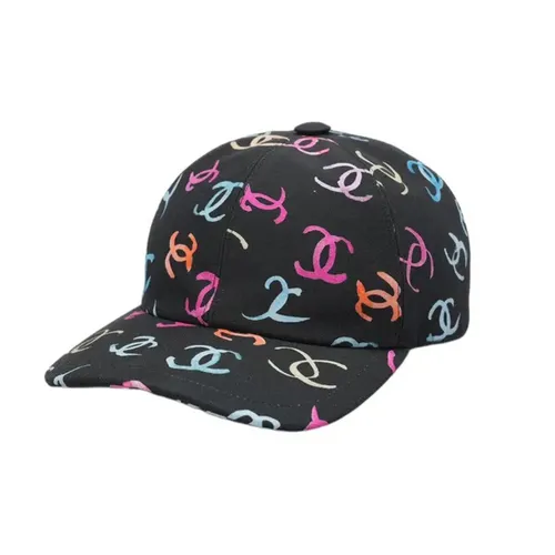 Mũ Chanel Black Hat With Multicolor Phối Màu