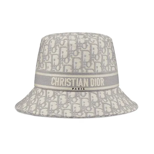 Mũ Dior Oblique Small Brim Bucket Hat Màu Trắng Xám Size 57