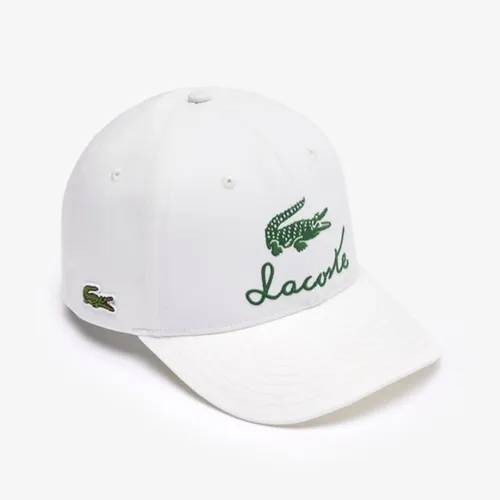 Mũ Lacoste Embroidered Crocodile And Logo Cap RK4068-00 70V Màu Trắng