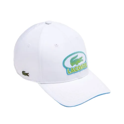 Mũ Lacoste Twill Baseball Cap RK3301-10 Màu Trắng
