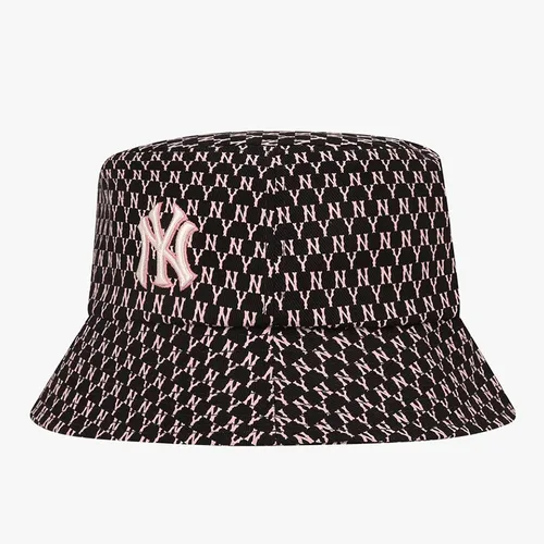 Mũ MLB Basic Monogram Bucket Hat New York Yankees 32CPH2111-50P Màu Đen/Hồng Size 57