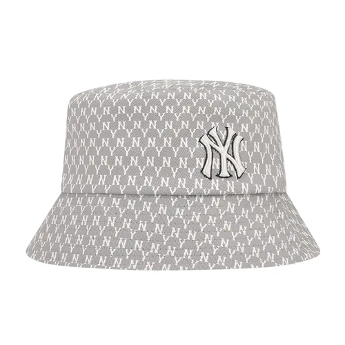 Mũ MLB Basic Monogram Bucket Hat New York Yankees 32CPH2111-50M Màu Xám Size 57