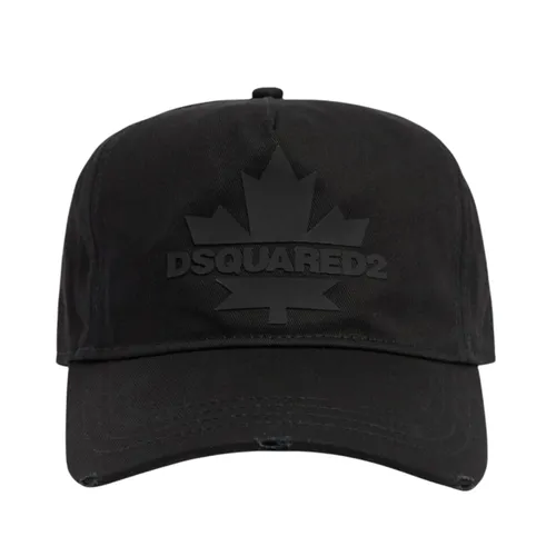 Mũ Nam Dsquared2 Canadian Leaf Appliqué Baseball Cap BCM0767 05C00001 M436 Màu Đen
