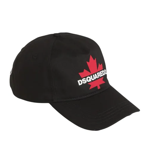 Mũ Nam Dsquared2 Maple-leaf Printed Cotton Cap BCM0767 05C00001 2124 Màu Đen